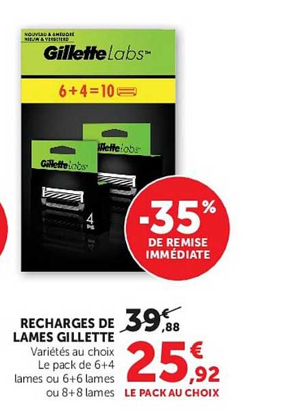 RECHARGES DE LAMES GILLETTE