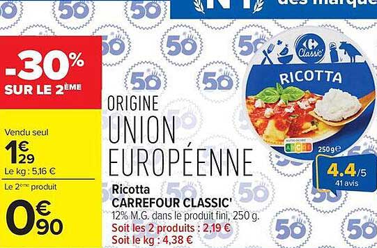 Ricotta Carrefour Classic'