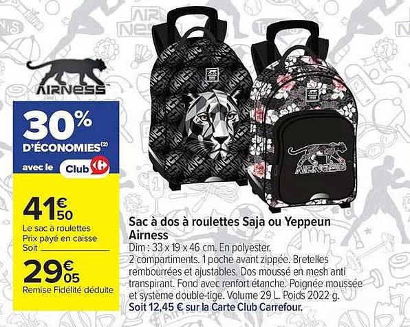 Sac à dos à roulettes Saja ou Yeppeun Airness