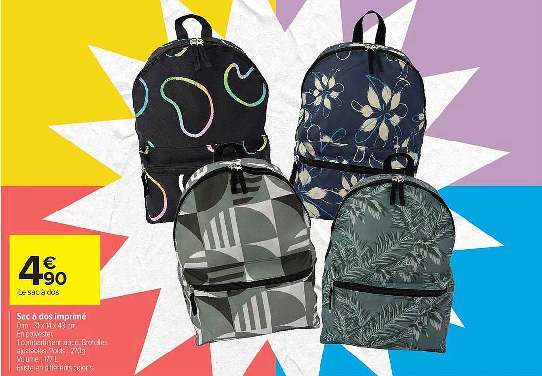 Sac à dos imprimé