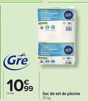 Sac de sel de piscine 25 kg.