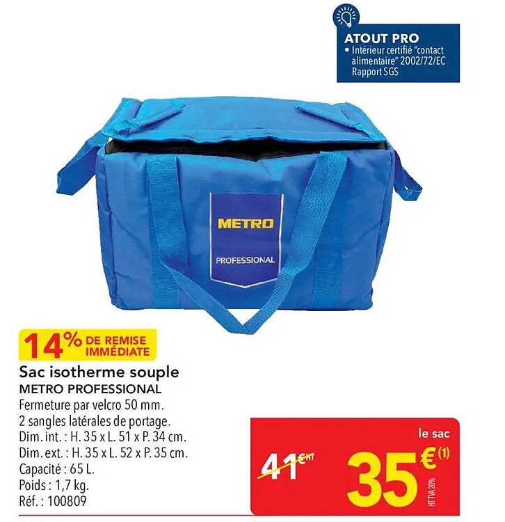 Sac isotherme souple METRO PROFESSIONAL