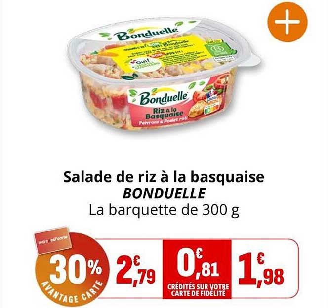 Salade de riz à la basquaise BONDUELLE La barquette de 300 g