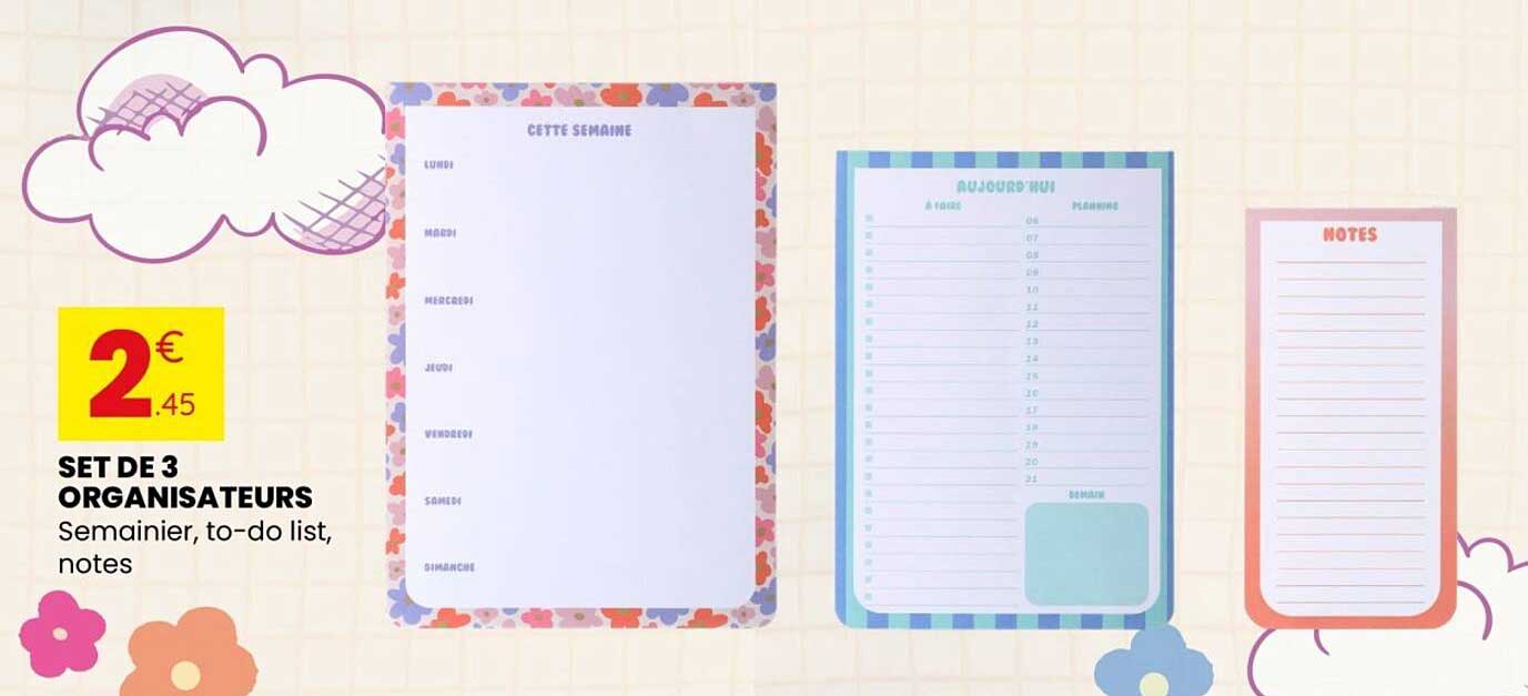 SET DE 3 ORGANISATEURS