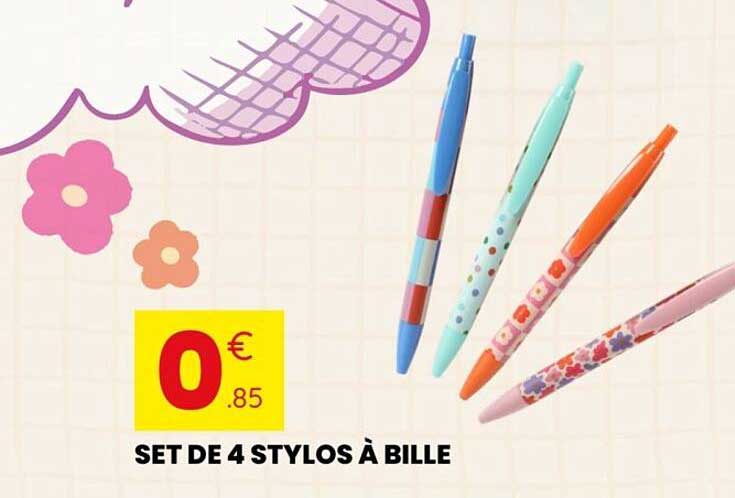 SET DE 4 STYLOS À BILLE