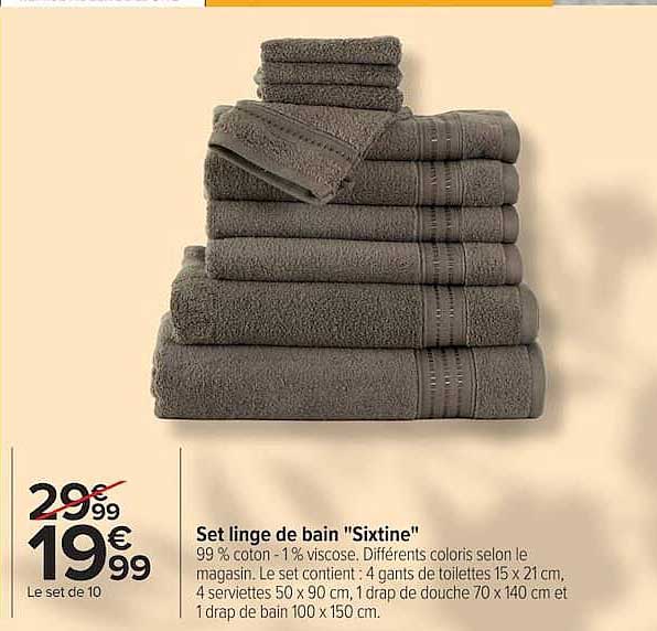 Set linge de bain "Sixtine"