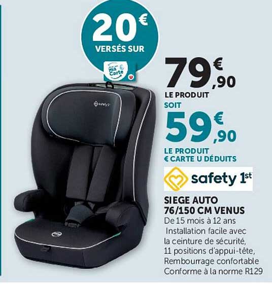 SIÈGE AUTO 76/150 CM VENUS