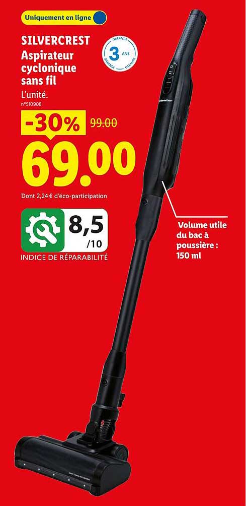 SILVERCREST Aspirateur cyclonique sans fil