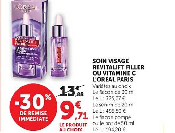 SOIN VISAGE REVITALIFT FILLER OU VITAMINE C L'OREAL PARIS