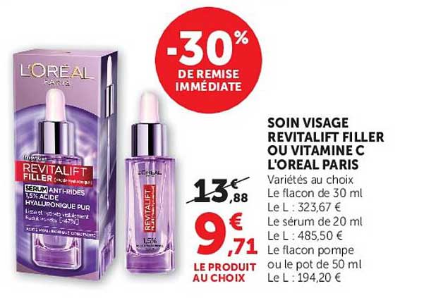 SOIN VISAGE REVITALIFT FILLER OU VITAMINE C L'OREAL PARIS