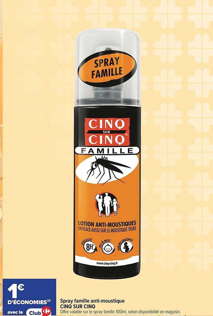 Spray famille anti-moustique Cinq Sur Cinq