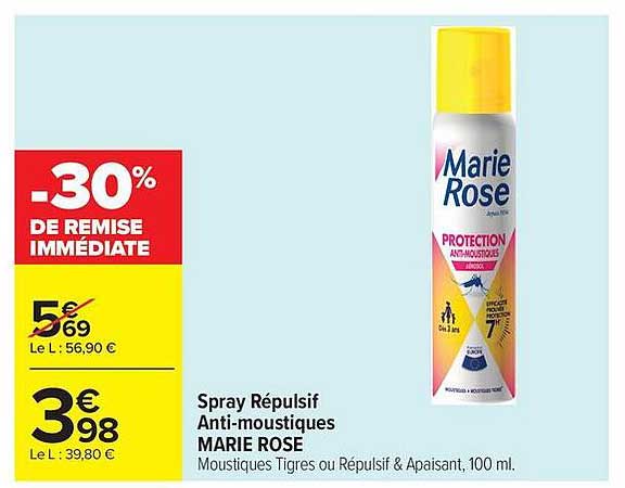 Spray Répulsif Anti-moustiques MARIE ROSE