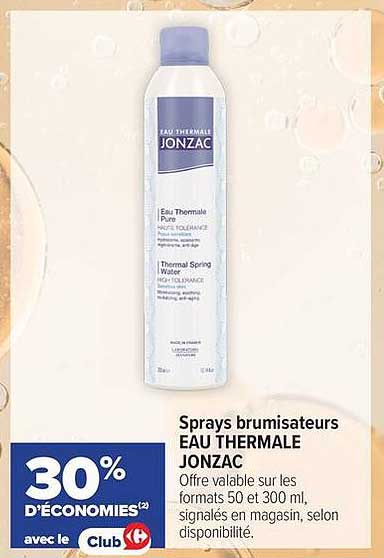 Sprays brumisateurs EAU THERMALE JONZAC