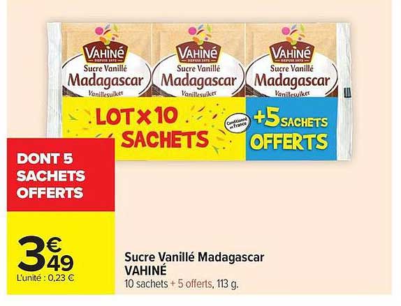 Sucre Vanillé Madagascar VAHINÉ