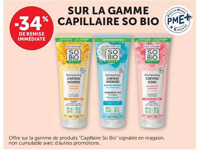 SUR LA GAMME CAPILLAIRE SO BIO