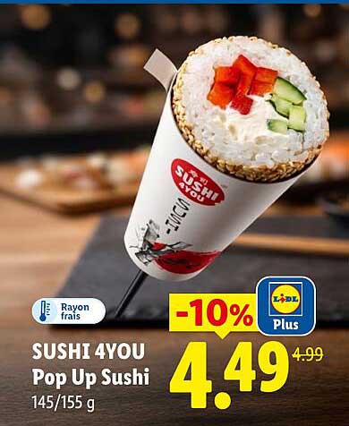 SUSHI 4YOU Pop Up Sushi 145/155 g