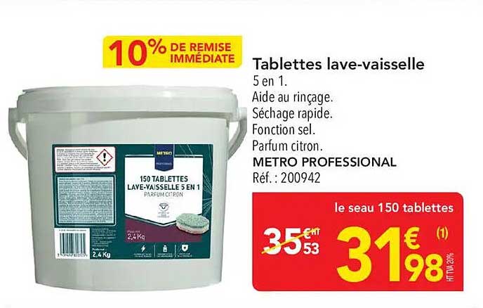 Tablettes lave-vaisselle 5 en 1.