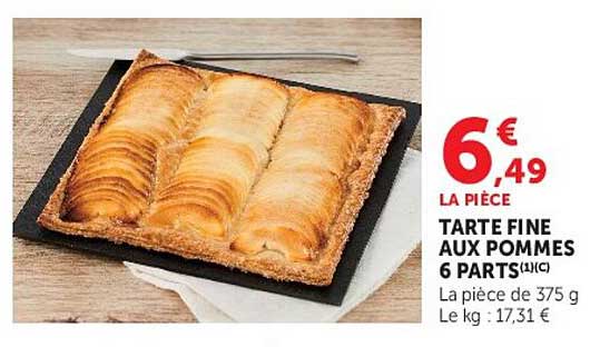 TARTE FINE AUX POMMES 6 PARTS