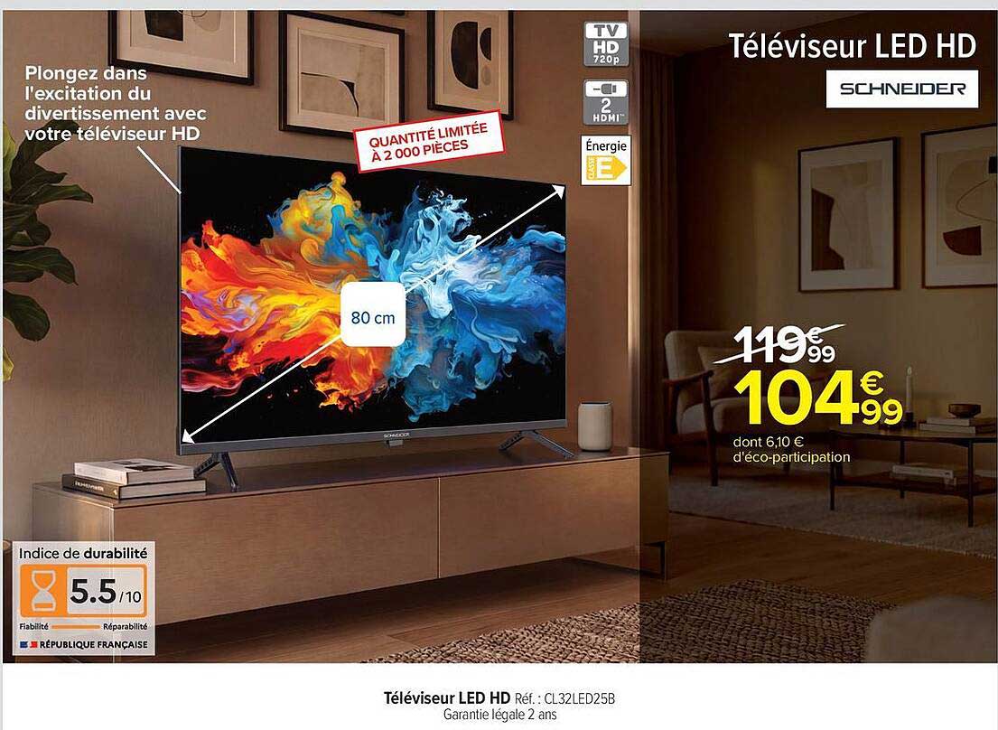 Téléviseur LED HD