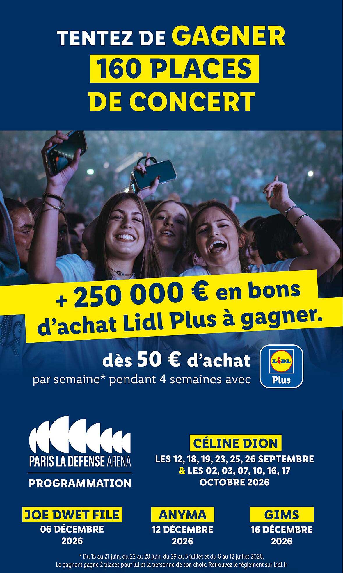 TENTEZ DE GAGNER 160 PLACES DE CONCERT