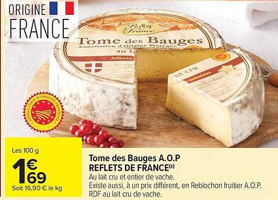 Tome des Bauges A.O.P REFLETS DE FRANCE