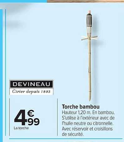 Torche bambou