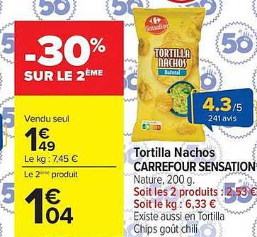 Tortilla Nachos CARREFOUR SENSATION