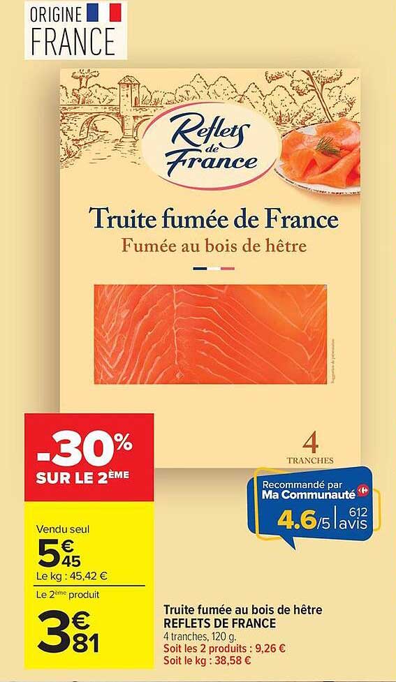 Truite fumée de France