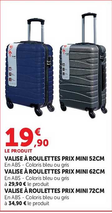 VALISE À ROULETTES PRIX MINI 52CM