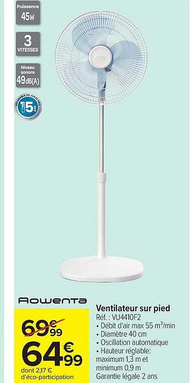Ventilateur sur pied