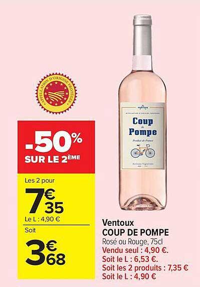 Ventoux COUP DE POMPE Rosé ou Rouge, 75cl
