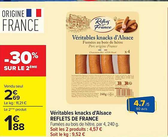Véritables knacks d'Alsace REFLETS DE FRANCE