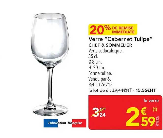 Verre “Cabernet Tulipe” CHEF & SOMMELIER