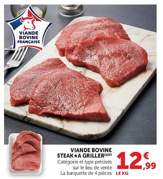 VIANDE BOVINE STEAK À GRILLER (1)(F)