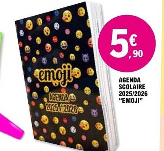 AGENDA SCOLAIRE 2025/2026 "EMOJI"
