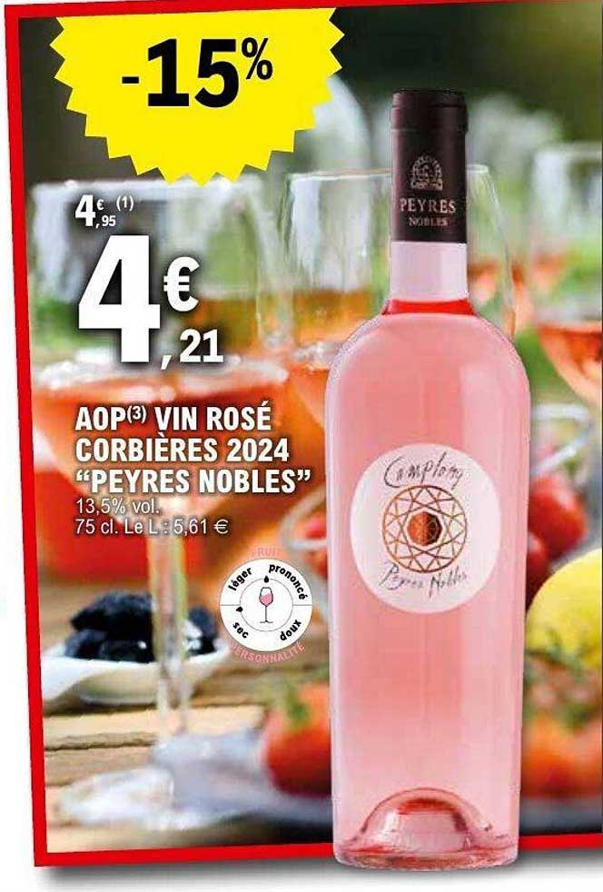 AOP VIN ROSÉ CORBIÈRES 2024 "PEYRES NOBLES"