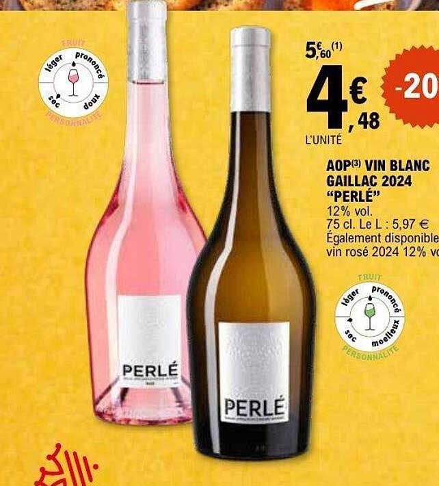AOP(3) VIN BLANC GAILLAC 2024 "PERLÉ"