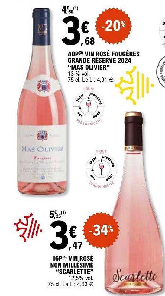 AOP(3) VIN ROSÉ FAUGÈRES GRANDE RÉSERVE 2024 “MAS OLIVIER”