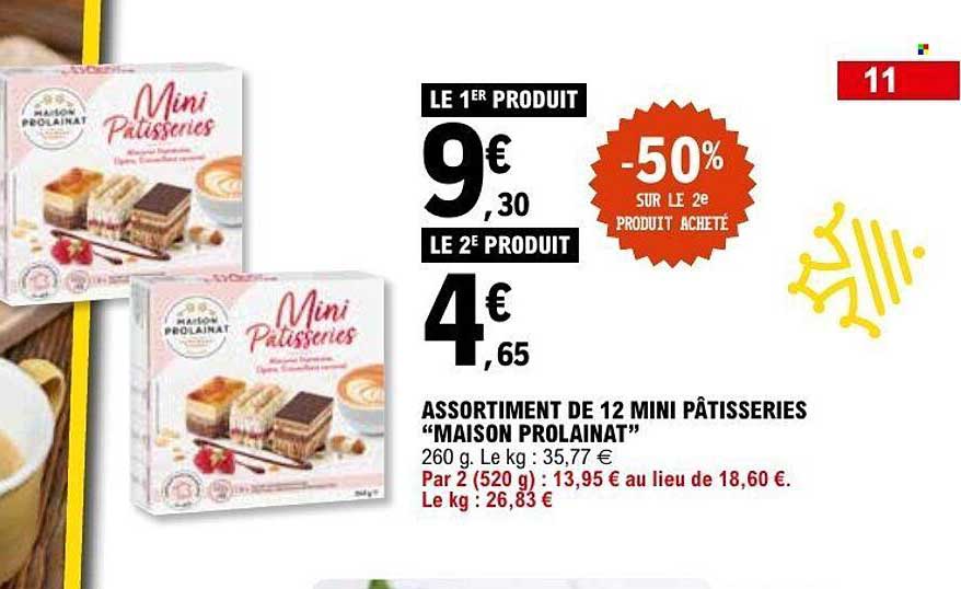 ASSORTIMENT DE 12 MINI PÂTISSERIES “MAISON PROLAINAT”