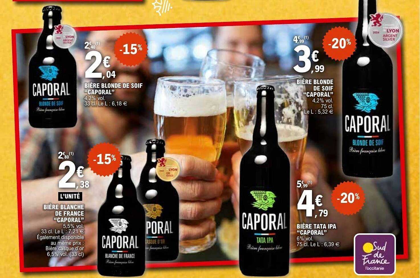 BIÈRE BLONDE DE SOIF "CAPORAL"