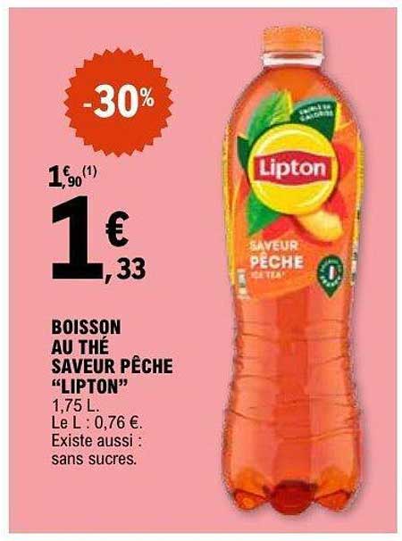 BOISSON AU THÉ SAVEUR PÊCHE "LIPTON"