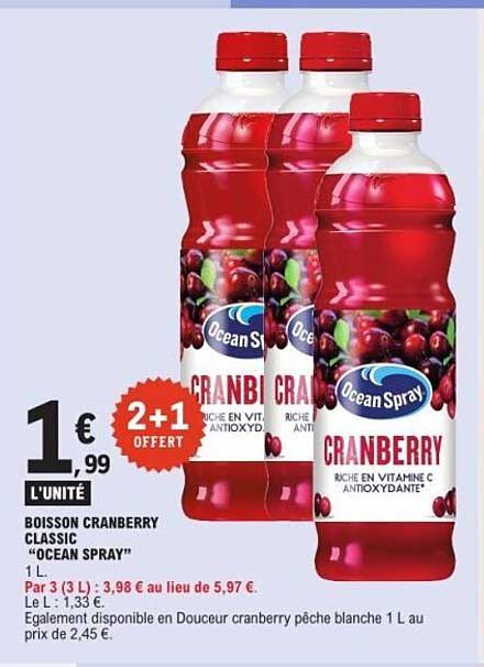 BOISSON CRANBERRY CLASSIC “OCEAN SPRAY”