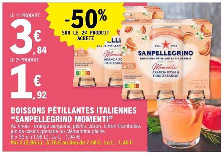 BOISSONS PÉTILLANTES ITALIENNES "SANPELLEGRINO MOMENTI"