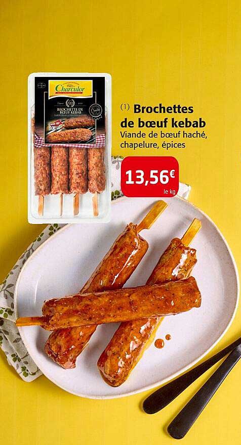 Brochettes de bœuf kebab