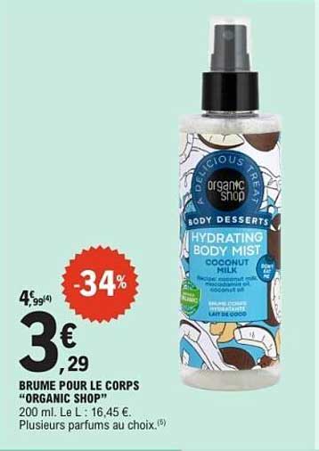 BRUME POUR LE CORPS “ORGANIC SHOP”