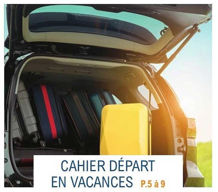 Cahier départ en vacances