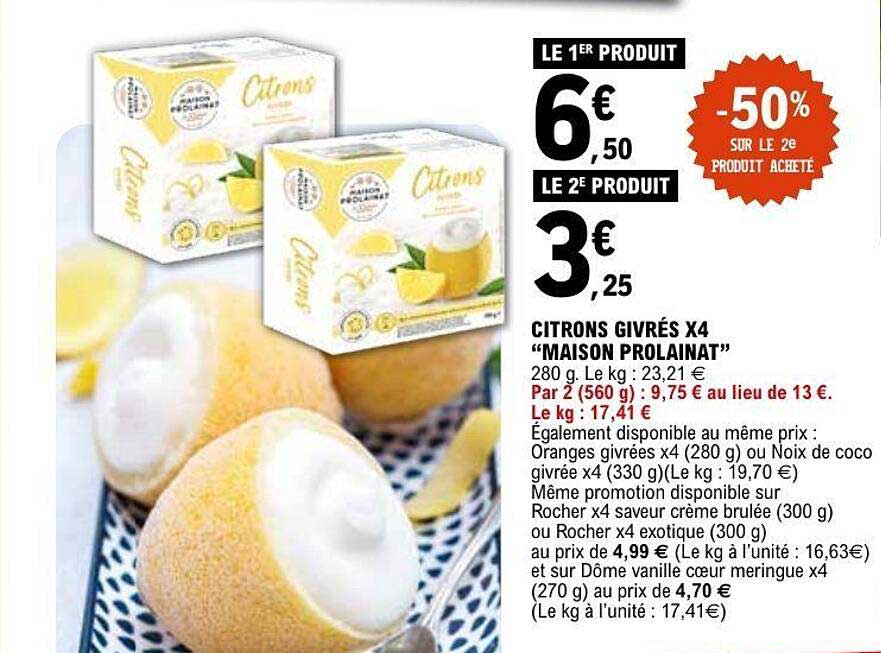 CITRONS GIVRÉS X4 "MAISON PROLINAT"