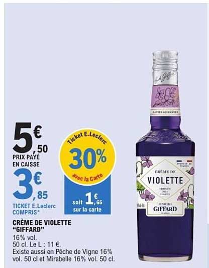 CRÈME DE VIOLETTE "GIFFARD"