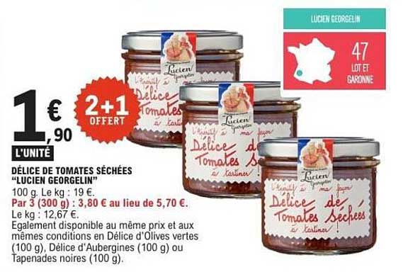 DÉLICE DE TOMATES SÉCHÉES “LUCIEN GEORGELIN”