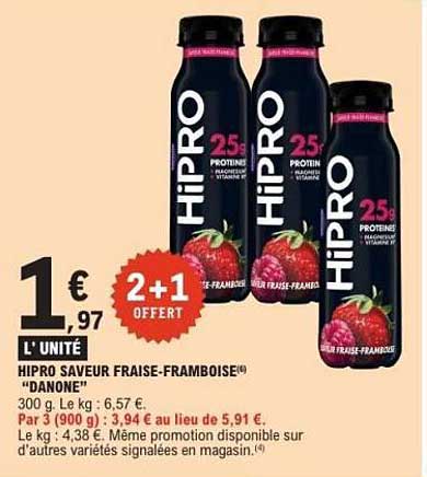 HIPRO SAVEUR FRAISE-FRAMBOISE "DANONE"